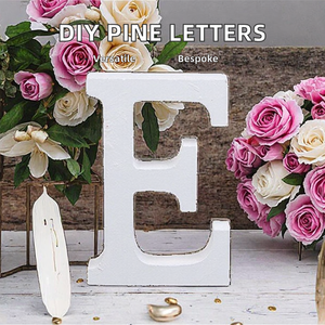 Letras de Madera de Pino Blancas Independientes para Manualidades, Alfabeto para Decoración de Bodas y Hogar con Estilo Religioso y Técnica Pintada - Product Image 2