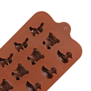 MUYULINS Factory Cute Animal Heart-Shaped Flower-Shaped LFGB Platinum Non-Stick BPA-Free <b>Silicone</b> Chocolate Bar Mold - Product Image 6