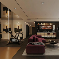 Comptoir de bar personnalisé pour sous-sol, vitrine à vin avec éclairage LED, mobilier de bar pour espace de loisirs souterrain privé
