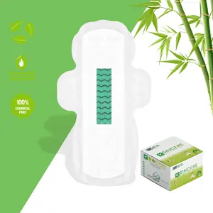 Organic Bamboo Corn 285/290mm Menstrual Ladies Sanitary Napkin pad Manufacturing