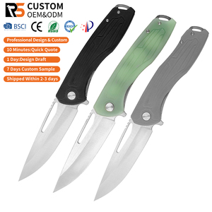 Cuchillo Plegable Táctico de Supervivencia EDC para Exteriores con Hoja de Acero 8CR14 OEM y Mango G10, con Clip para Bolsillo - Product Image 1