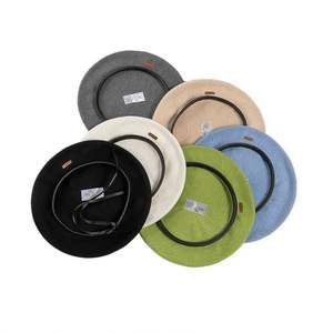 Boina Casual Sencilla para Mujer con Ajuste de Cordón, Nueva Moda Otoño-Invierno, Boina de Cuero PU con Borde de Bolso, Estilo Pintor - Product Image 3