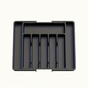 Organisateur de tiroir à couverts réglable en plastique, séparateurs extensibles pour ustensiles de cuisine en PP - Product Image 1