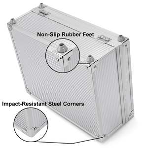 Étui pour <span class=keywords><strong>machine</strong></span> à tatouer avec serrure et éponge, organisateur de rangement pour <span class=keywords><strong>tatouage</strong></span> en alliage d'aluminium, étui de transport - Product Image 6