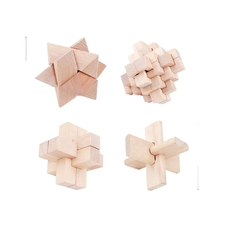 Di legno blocco magico iq 3d di puzzle del cervello rompicapo di puzzle di legno
