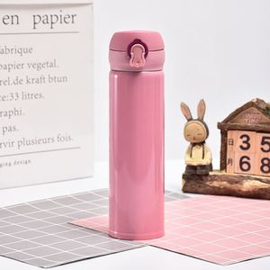 Botella de Vacío con Tapa Abatible de 500 ml, Acero Inoxidable, Doble Pared Aislada, Taza de Viaje Deportiva - Product Image 5