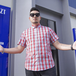 2023 grande taille chemise à manches courtes décontracté ample multicolore tout avec coton Plus gros chemise à manches courtes hommes - Product Image 6