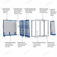 Système de rayonnage mobile robuste pour la stockage de bobines de tôles et de débris d'acier, organisateur d'entrepôt