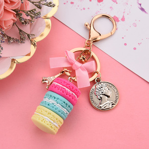 Nouveau porte-clés <span class=keywords><strong>de</strong></span> gâteau mode porte-clés <span class=keywords><strong>de</strong></span> voiture pour femmes, accessoires <span class=keywords><strong>de</strong></span> charme <span class=keywords><strong>de</strong></span> sac France Macarons <span class=keywords><strong>de</strong></span> gâteau avec <span class=keywords><strong>tour</strong></span> Eiffel porte-clés cadeau bijoux - Product Image 6