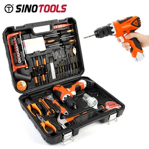 complete combination removal radio battery powered electric multi-head drill hand tool sets with box