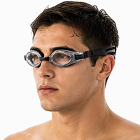 Lunettes de natation AF-5901 écologiques, légères, anti-buée, protection UV, sangle en silicone à ajustement rapide pour l'entraînement des adultes