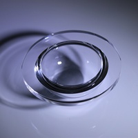 Dôme optique en verre de quartz de silice fondue de 66 mm pour boîtier de caméra sous-marine, qualité de surface 60-40