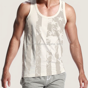 KITTM10 <b>White</b> Knitted Plus Size Men's Tank Top Casual Fitness Gym Clothing Breathable Quick Dry Eco-Friendly 100% Cotton Logo - Product Image 6