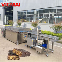 Machine à enrober le chocolat pour biscuits, gaufrettes, bonbons, gâteaux, snacks, équipement d'enrobage au chocolat pour usine de boulangerie et petite entreprise