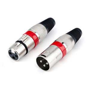 GW XLR 3-core ses mikrofon fişi 3Pin erkek kadın DIY Metal konnektör renkli dengeli adaptörü CE sertifikalı 24V yüksek - Product Image 5