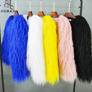 Abrigo <span class=keywords><strong>de</strong></span> piel sintética cálido colorido para mujer, abrigo <span class=keywords><strong>de</strong></span> felpa suelto en negro, blanco y <span class=keywords><strong>rosa</strong></span>, chaqueta <span class=keywords><strong>de</strong></span> piel para mujer 2025, prendas <span class=keywords><strong>de</strong></span> vestir exteriores peludas para Otoño e Invierno - Product Image 1