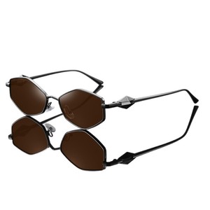 Gafas de Sol Metálicas con Marco de Diamantes, Polarizadas UV400, Lentes de Moda para Streetwear, Conducir y Viajar - Product Image 5
