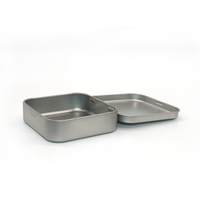 Caja de Metal Rectangular con Bisagras y Logotipo Personalizado Impreso, Contenedor Metálico con Relieve 3D en Relieve o Grabado para Empaque de Regalos