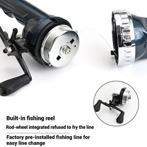 Roue de <span class=keywords><strong>moulinet</strong></span> intégrée OEM de 1.31m avec ligne de pêche ensemble de cannes pliantes en fonte de poche portable - Product Image 3