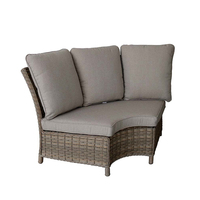 Ensemble de canapé d'angle moderne et élégant en aluminium avec table à fonction de levage pour l'extérieur, hôtel, salle à manger, villa, style de loisirs, mobilier de jardin