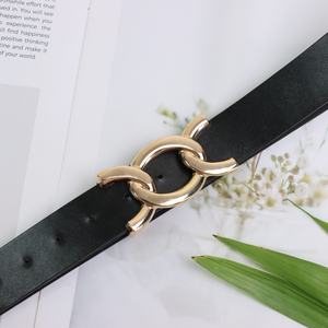 Nouvelle ceinture fine pour femmes en gros, ceinture décorative polyvalente pour <span class=keywords><strong>jeans</strong></span> avec boucle dorée, style coréen haut de gamme. - Product Image 4