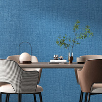 Papier peint PVC à texture lin, autocollant, imperméable, résistant à l'humidité, pour salon, chambre, hôtel, décoration murale