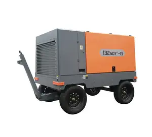 JSDRILL Medium Portable 141SCY Diesel Power Air Compressor with Strong Frame