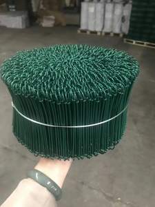 Attaches en acier carbone revêtues de PVC galvanisé noir recuit à double boucle pour barres d'armature 16G 17G 18G 4 pouces 6 pouces 7 pouces 8 pouces de longueur - Product Image 4