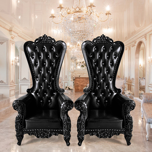 Chaise Trône Royale Luxueuse et Moderne en Bois Massif à Dossier Haut pour Mobilier Hôtelier – Durable et Écologique - Product Image 4