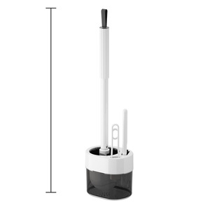 Toilet <b>Brush</b> Holder Wall Mounted White <b>Round</b> Durable Easy To Clean For Home Use - Product Image 3