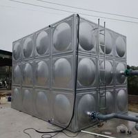 Réservoir d'eau en acier inoxydable SUS304, panneau modulaire, réservoir d'eau rectangulaire pour l'eau potable, la lutte contre l'incendie, l'utilisation industrielle