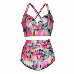 Nouveau chaud surdimensionné imprimé taille haute coupe Sexy Bikini été plage <span class=keywords><strong>maillot</strong></span> <span class=keywords><strong>de</strong></span> <span class=keywords><strong>bain</strong></span> une pièce pour les femmes - Product Image 5