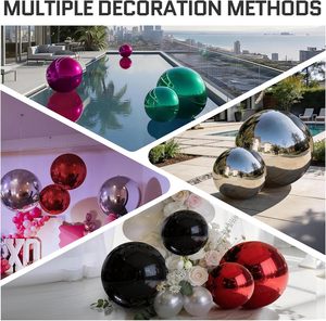 STELLAR Grandes boules gonflables brillantes, décorations de scène de disco de Noël, sphère de ballon miroir chromé réfléchissant géant gonflé - Product Image 5