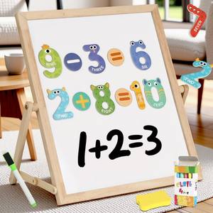 Caballete de dibujo DIY de doble cara de madera multifunción plegable, juegos de mesa, aprendizaje educativo, juguetes de matemáticas, tablero de dibujo para niños - Product Image 1