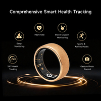 Bague connectée intelligente mate 2026 étanche avec suivi d'activité et commutation vidéo, compatible iOS et Android, pour hommes et femmes, bague de santé