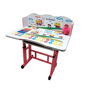 Ensemble de table et de chaises pour enfants à hauteur réglable avec impression de dessin animé Ensemble de <span class=keywords><strong>bureau</strong></span> et de chaises pour enfants - Product Image 3