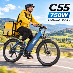 จักรยานไฟฟ้าส่งพิซซ่า C55 รุ่นยางใหญ่ 26x3.0 ระยะไกล รับผลิตแบบ OEM ODM ปรับแต่งได้ - Product Image 1