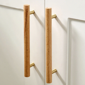 Nordic Brass Small Handle Natural Color Ball Cabinet Door Wardrobe Cupboard Minimalist Light Luxury <b>Drawer</b> Knob - Product Image 2