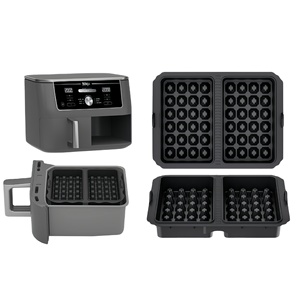 Molde de silicona tipo gofre OEM ODM, apto para freidora de aire y horno, bandeja de silicona para cocina, utensilios de repostería, accesorios para freidora de aire, molde para hornear - Product Image 2