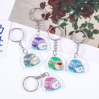 Porte-clés acrylique personnalisé pour bricolage avec support de personnage d'opéra de dessin animé photo au laser Présentoir unique pour porte-clés personnalisé