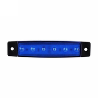 Feux de position arrière de remorque latérale ambre 6 LED pour camions fabrication LED contour 12V Volt camion caravane dégagement bleu rouge