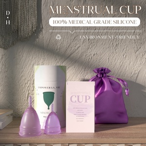 Großhandel medizinische Qualität lila Silikon Menstruation tasse wieder verwendbare weibliche Periode Tasse - Product Image 3