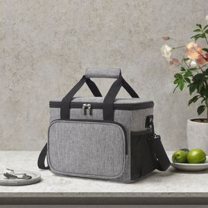Drop Shipping Custom Logo Insulated Lunch Bag Waterproof Handheld Oxford <b>Ice</b> <b>Pack</b> Outdoor Travel <b>Cooler</b> Bag - Product Image 4