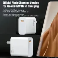 Chargeur original 67W Turbo Charge Gan Adaptateur EU 6A Câble USB Type C pour Poco X5 F5 Pro Mi 13 Lite Mix Fold