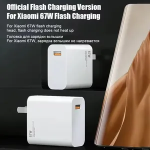 Cargador Original de 67 W, Cargador Turbo Gan con Adaptador EU, Cable USB Tipo C de 6 A para Poco X5 F5 Pro Mi 13 Lite <span class=keywords><strong>Mix</strong></span> <span class=keywords><strong>Fold</strong></span> - Product Image 2