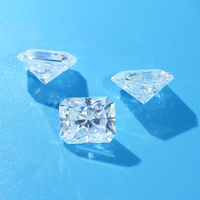 Pierres de moissanite coupe rayonnante DEF VVS 0.5ct 1ct 2ct 3ct diamants moissanite coupe rayonnante brillant moissanite lâche énorme stock
