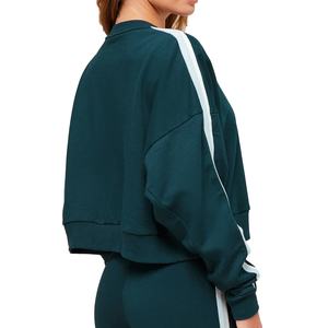 Sweat-shirts courts à taille haute, nouveau design pour le printemps et l'automne, sports et loisirs, pull rayé, sweat-shirts pour femmes - Product Image 3