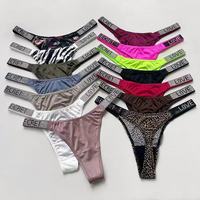 Tanga Sexy para Mujer, Modelo Love Secret, de Cintura Baja, Tejido Sólido, con Cinturón Delgado, Sin Costuras, Transpirable