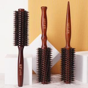 Brosse à cheveux en bois avec logo personnalisé, poils de sanglier, peigne afro, brosses à cheveux écologiques pour femmes - Product Image 3