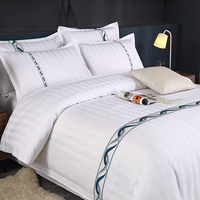 Ensemble de quatre pièces d'hôtel cinq étoiles 120g sangle de tissage en sergé épaissie literie blanc pur